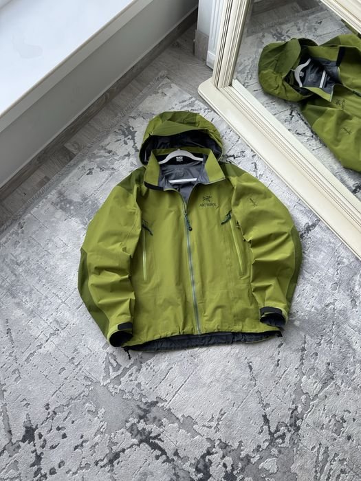 Uomo Arcteryx Giacca a Vento Verde Gore-Tex 42