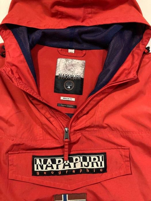 Men Napapijri Anorak Red Polyamide 42