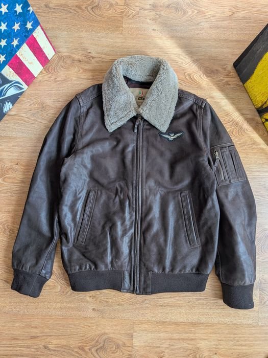 Мужской Aeronautica Militare Куртка Коричневая M-L