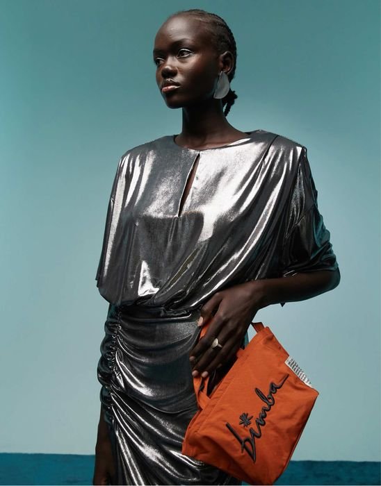 Bimba y Lola Robe Autre Métallique M