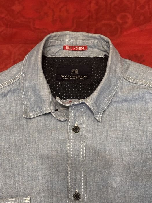 Мужской Scotch & Soda Сорочка Тёмно-синий Другой