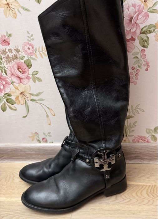 Женские Tory Burch Чоботи Чёрные 37