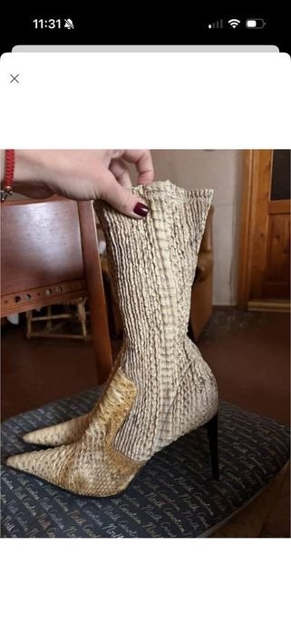 Women Le Silla Boots Beige Leather 41