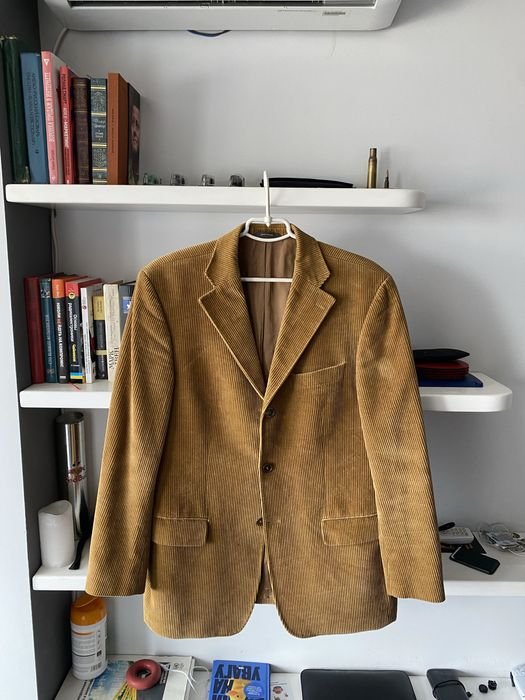 Мужской René Lezard Пиджак Коричневый Хлопок 42