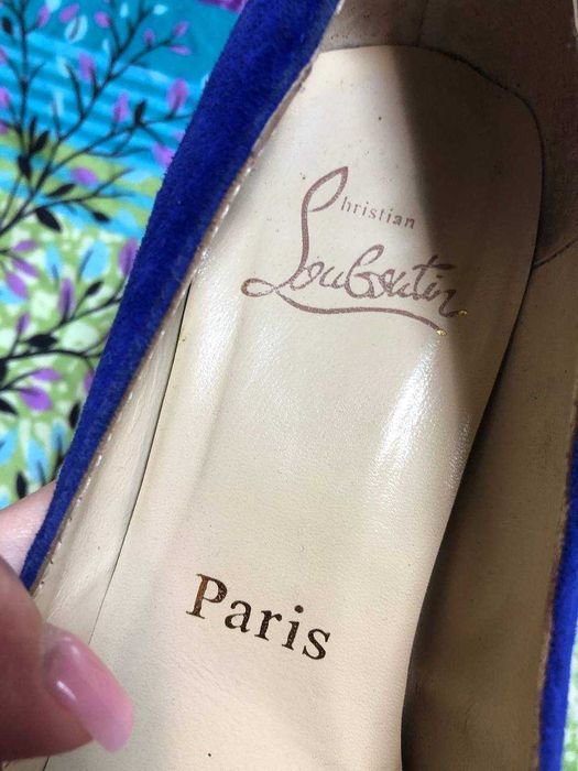 Damen Christian Louboutin High Heels Marineblau