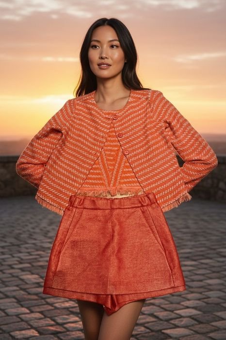 Женский Maje Костюм Оранжевый 38