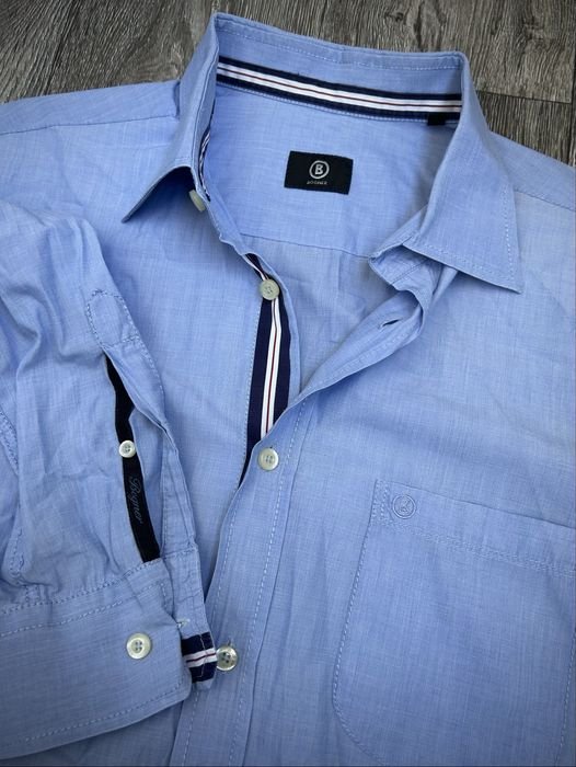 Мужской Bogner Рубашка Светло-голубая XL