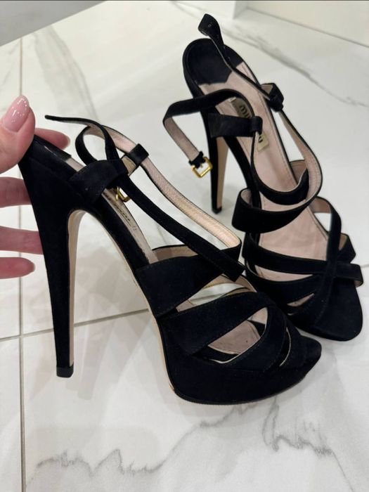 Miu Miu Босоніжки Чёрный 38