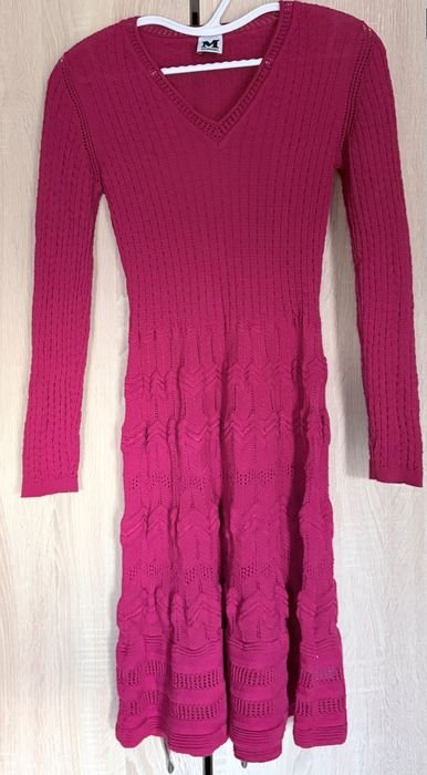 Женский Missoni Платье Розовый Шерсть 34