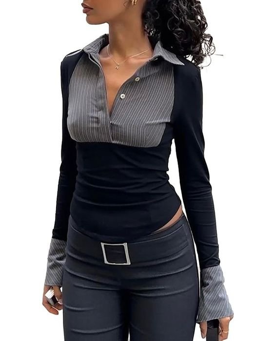 Women Vintage Shirt Black S