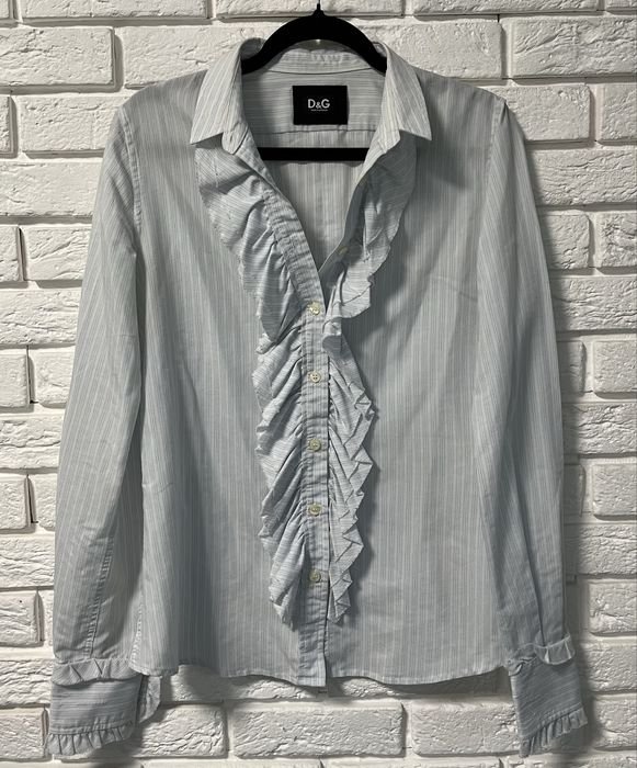 Donna Dolce Gabbana Camicia Blu Cotone 38