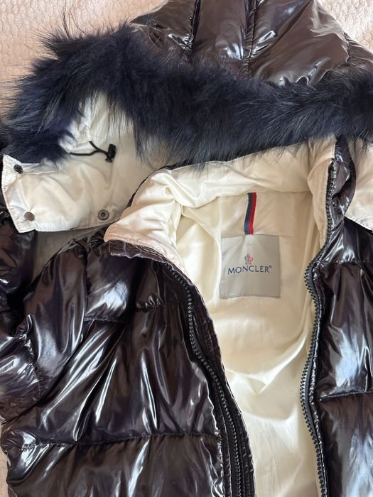 Женский Moncler Зимний Пуховик Чёрный Нейлон 34