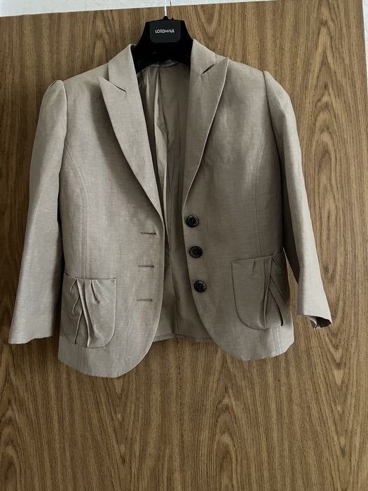 Femme Laura Ashley Blazer Beige Lin 36