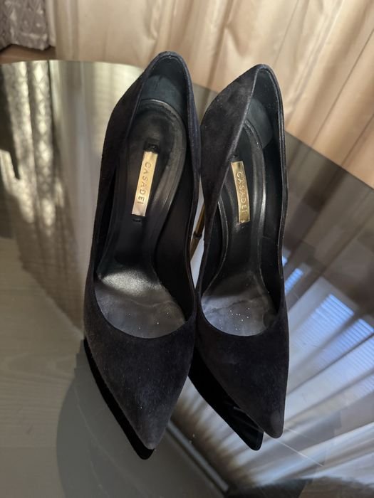 Женские Casadei Туфли Чёрные Замша 38.5