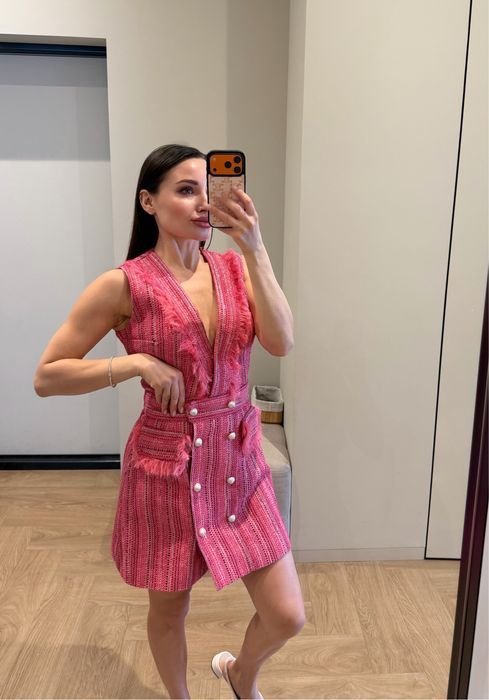 Damen Maje Kleid Rosa 34