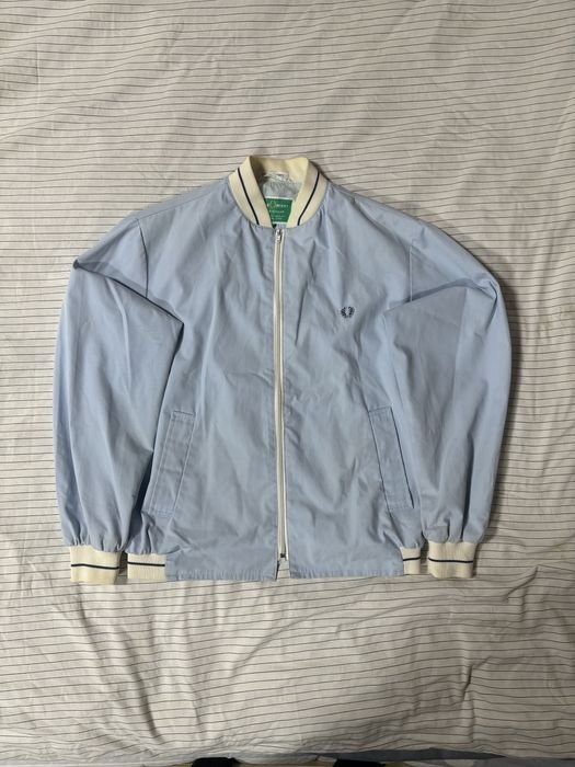 Мужской Fred Perry Бомбер Голубой Полиэстер 38