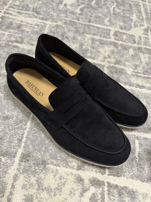 Мужские LOWA Лоферы Чёрные Замша 43