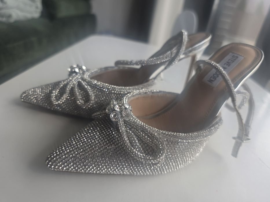 Женские Steve Madden Туфли Босоножки Серебряные 37