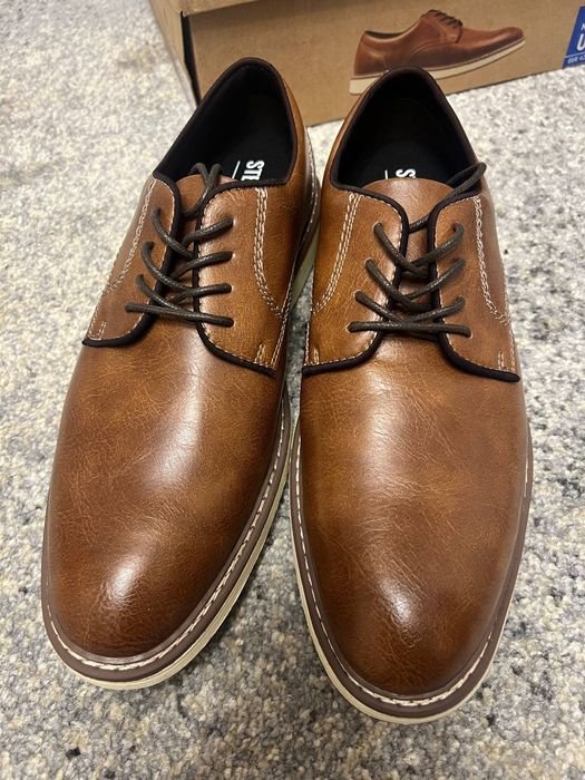 Men Steve Madden Heels Brown Leather 42