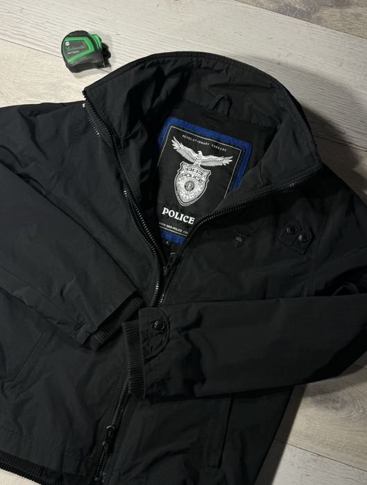 Homme Police Veste Bomber Noir Autre 4