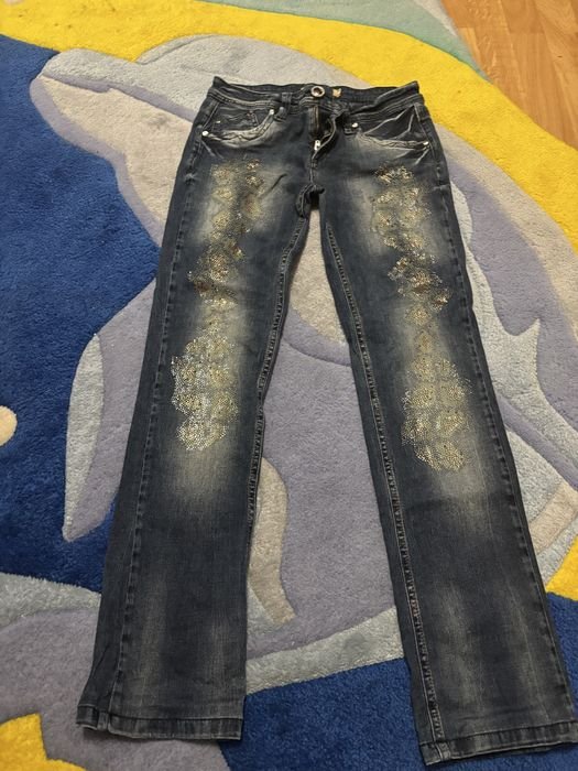 Женские Джинсы Скинни Тёмно-синие 36