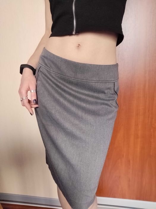 Женская Спидница Серая Полиэстер 38