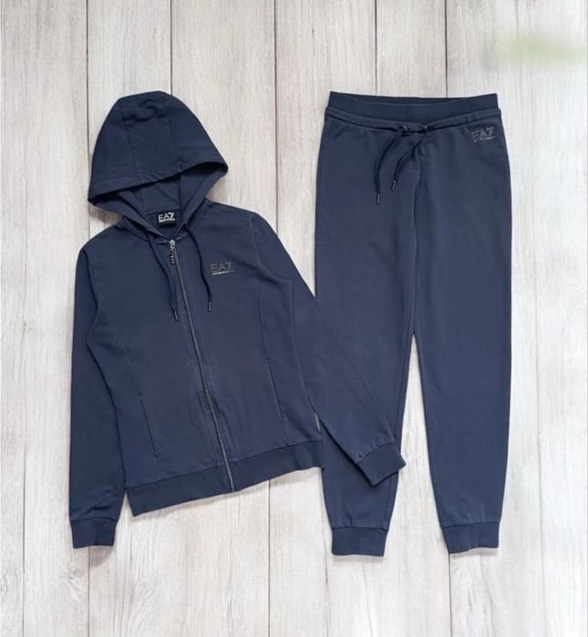 Женский Emporio Armani Костюм Тёмно-синий Хлопок