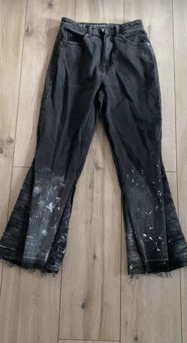 Herren Maßgeschneiderte Jeans Schwarz Denim