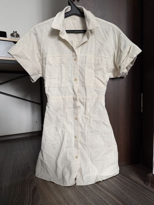 Женский Платье Льняное 34