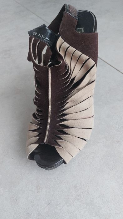 Женские Босоножки Коричневый Замша 39