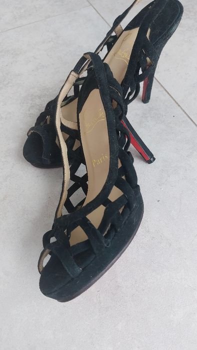 Женские Босоножки Чёрные Замша 39