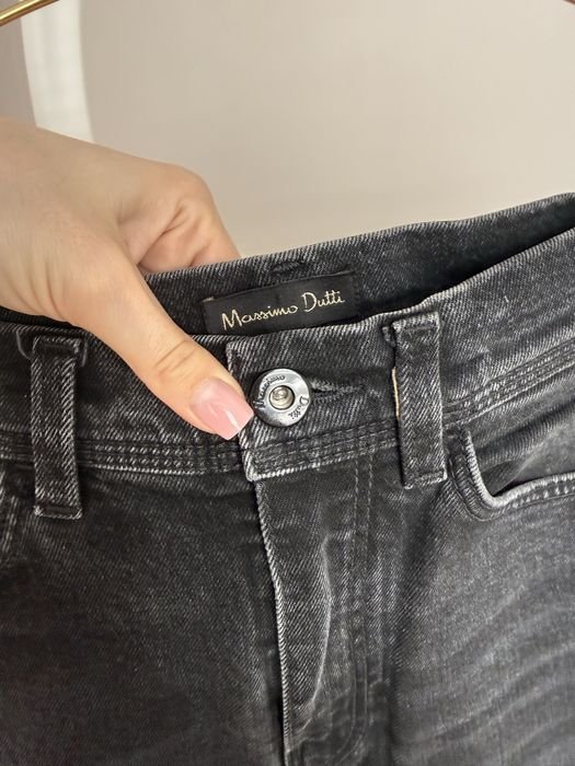 Мужской Massimo Dutti Джинсы Чёрный Джинс XS-S