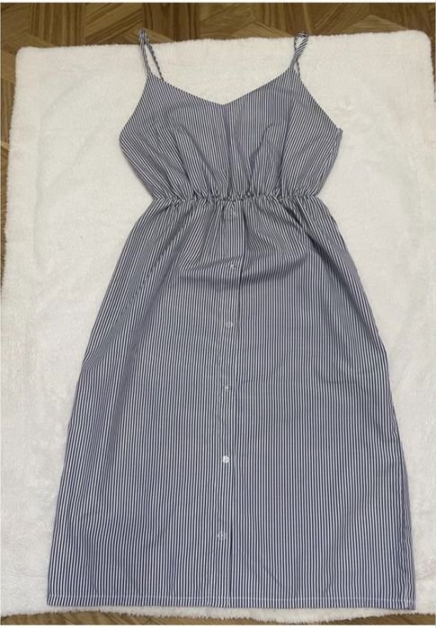 Женский Сукня Тёмно-синий Бавовна 36