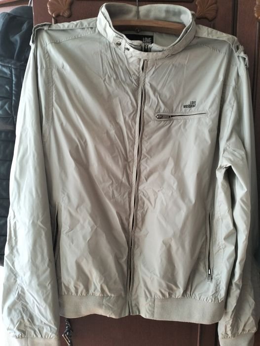 Uomo Moschino Giacca a Vento Beige 44
