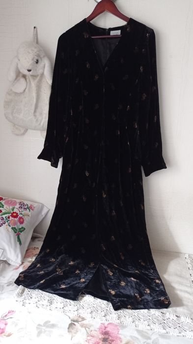 Женский Jigsaw Платье Чёрный Оксамит 40