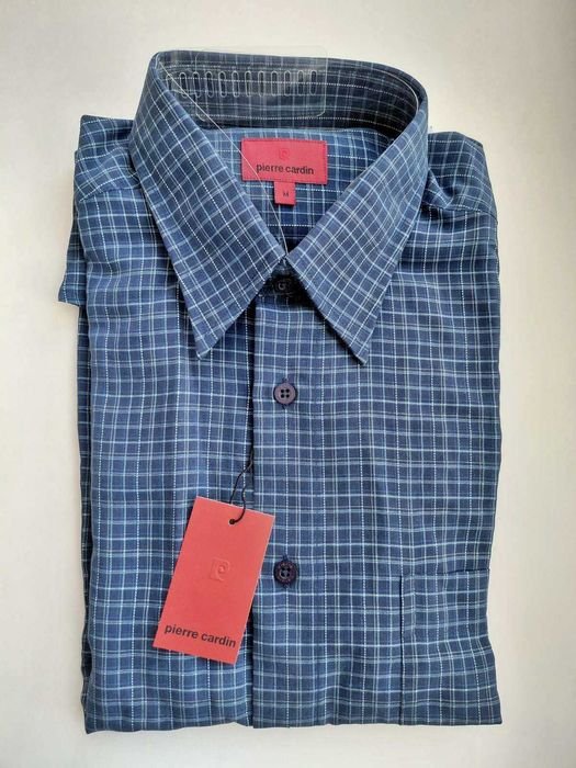 Herren Pierre Cardin Hemd Marineblau 38