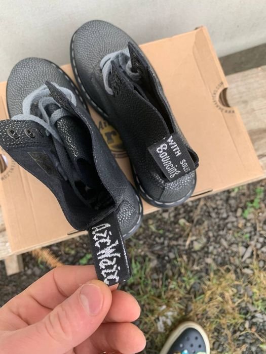 Donna Dr. Martens Stivali Neri Pelle 38