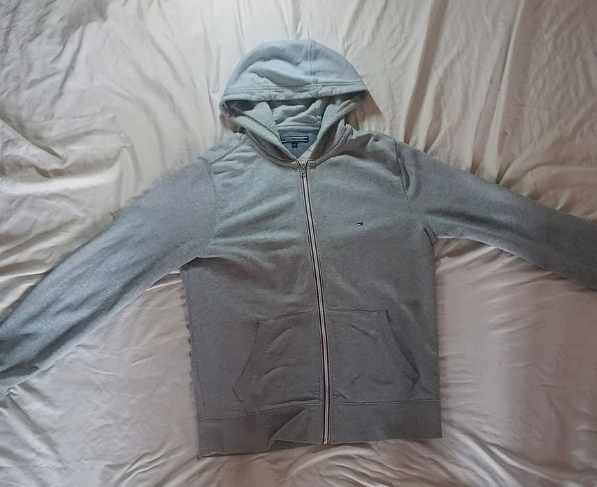 Uomo Tommy Hilfiger Felpa con Cappuccio Grigia 38