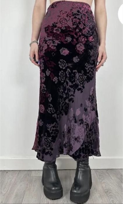 Femme Monsoon Jupe Violet Velours 44