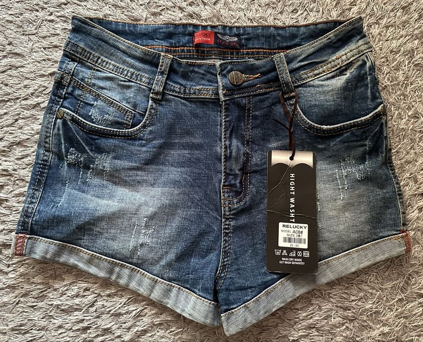 Donna Shorts in Denim Blu Navy 