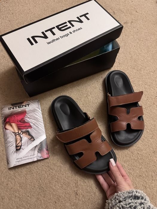 Женские Шлепанцы Коричневые 36