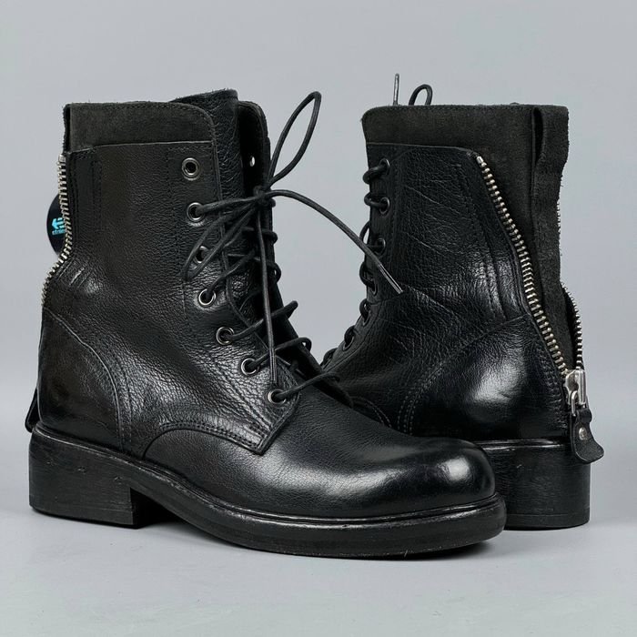 Women MOMA Italy Ankle Boots Black Leather 38