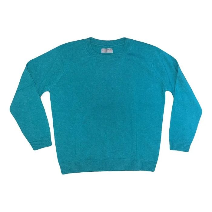 Мужской Falconeri Свитер Бирюзовый Кашемир 44