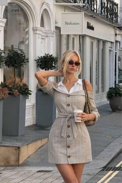 Damen Maje Kleid Beige 36