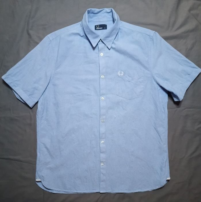 Мужской Fred Perry Рубашка Тёмно-синий 42