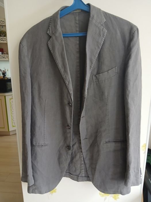Мужской Boglioli Пиджак Серый Лен 42