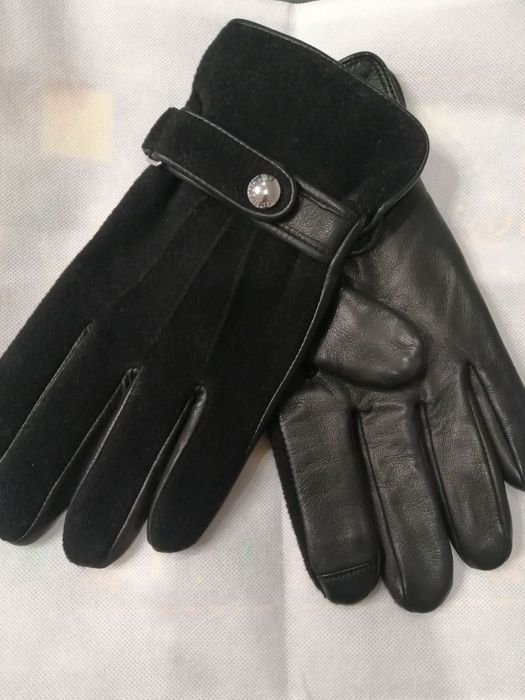 Unisexe Polo Ralph Lauren Gants Noir Cuir L