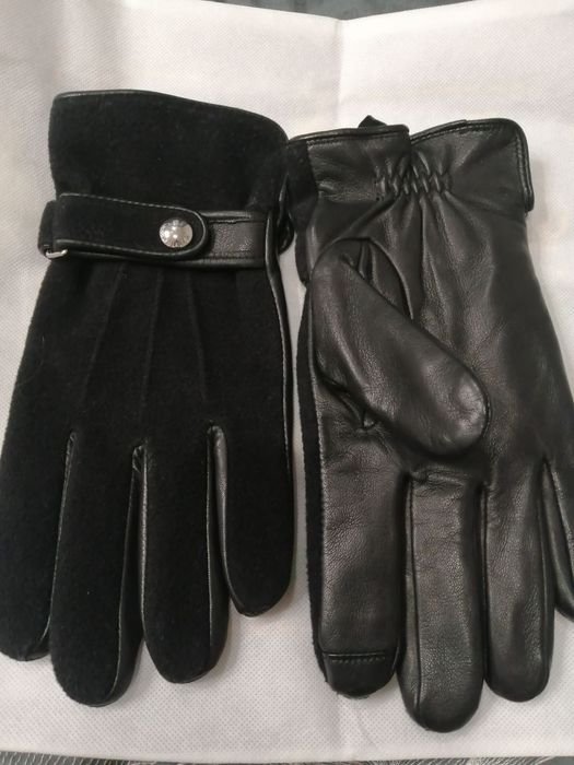 Unisexe Polo Ralph Lauren Gants Noir Cuir L