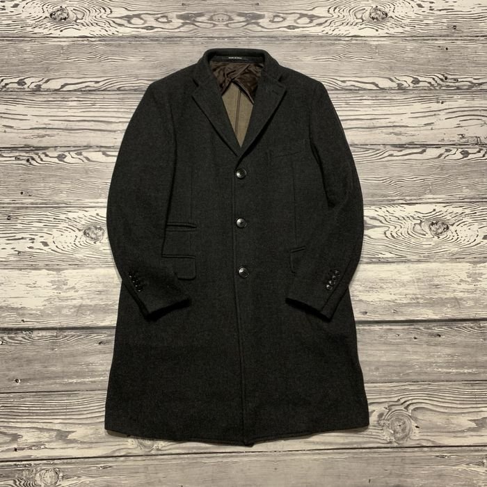 Мужской Tagliatore Пальто Чёрный Вовна 38