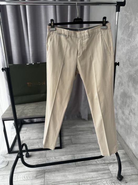 Uomo Loro Piana Pantaloni Beige Cotone 32
